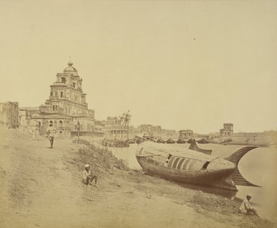 Palác Chattar Manzil a královská loď Oude od Felice Beato
