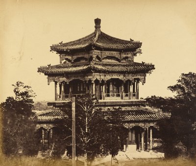 [Velký císařský palác (Yuan Ming Yuan) před vypálením, Peking, 18. října 1860] od Felice Beato