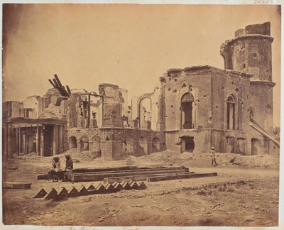Přední část sídla, Lucknow, 1858 od Felice Beato