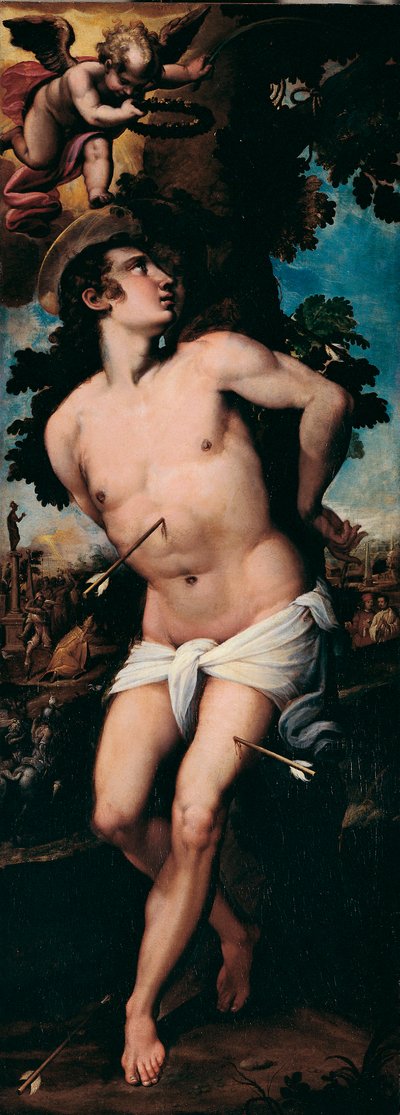 Umučení sv. Šebestiána Obraz Felice Riccio dit Brusasorzi (1539-1605) Soukromá sbírka ze 16. století od Felice Brusasorci