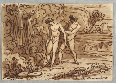 Apollo a Hyacint, po Domenichino od Felice Giani