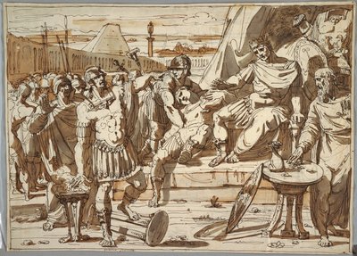 Caius Mucius Scaevola a Porsena od Felice Giani