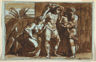 Kresba, Hektorovo loučení s Andromache, b.d. od Felice Giani