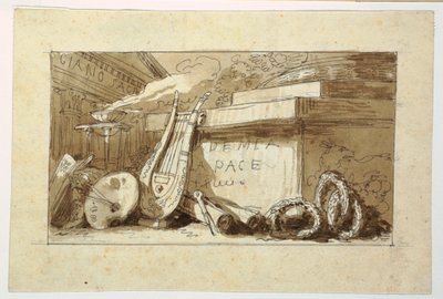 Kresba, Pomník pro Accademia della Pace, 1810-20 od Felice Giani