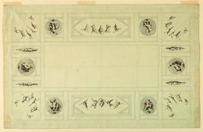 Kresba, Palazzo Quirinale, Řím;, 1812 od Felice Giani