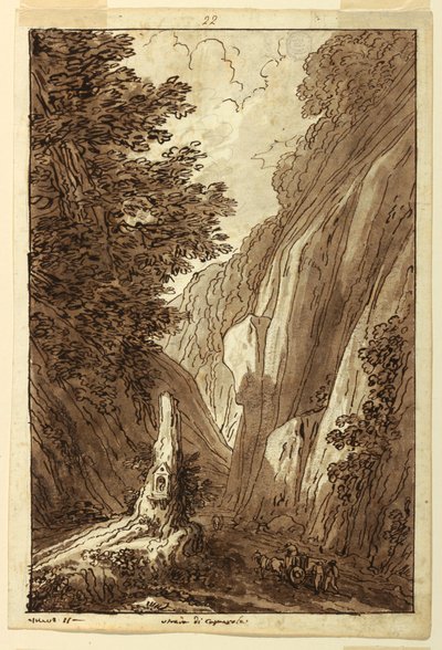 Kresba, Cesta do Capraroly, asi 1813 od Felice Giani