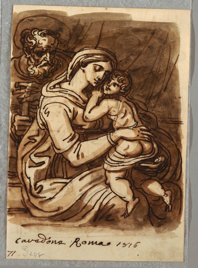 Madona s dítětem se svatým Josefem od Felice Giani
