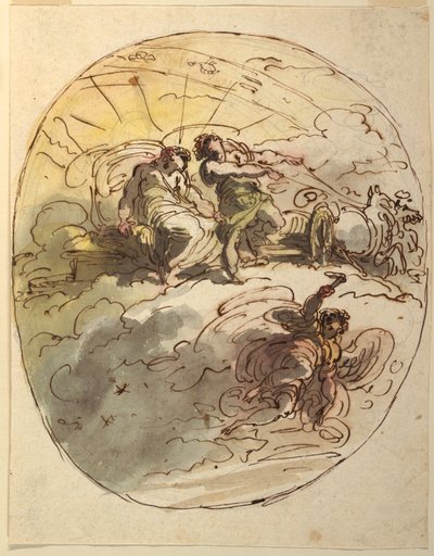 Phaeton nabízí Apollo Farewell od Felice Giani