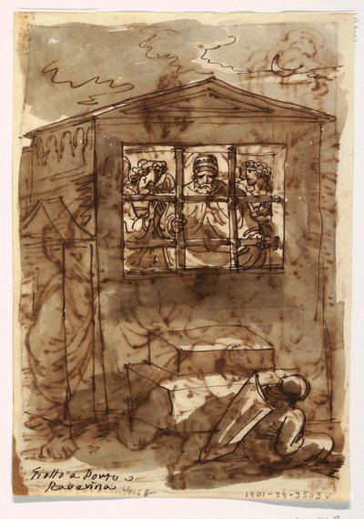 Skicář Folio, papež Sixtus II a jáhen od Felice Giani