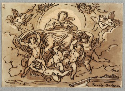 Zvěstování Panny Marie, po Guido Reni od Felice Giani
