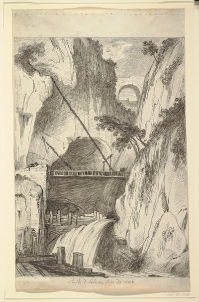 Ravine of Bellano, poblíž jezera Como od Felice Giani