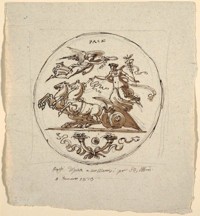 Triumph of Peace, Roundel, pro Aldini Villa v Montmorency od Felice Giani