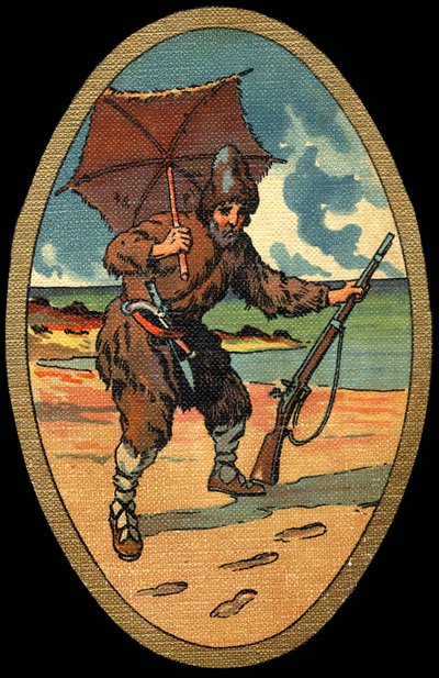 Robinson Crusoe: Ilustrace Felician MYRBACH MYRBACH RHEINFELD (1853-1940) Pro knihu Daniel Defoe (De foe) Robinson Crusoe. Žádné rande. Asi 1934 od Felicien baron de Myrbach Rheinfeld