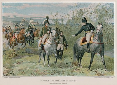 Napoleon a Alexander v Erfurtu od Felicien baron de Myrbach Rheinfeld