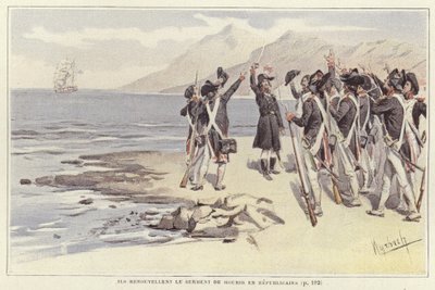 Vojáci obnovují svou přísahu zemřít republikány od Felicien baron de Myrbach Rheinfeld