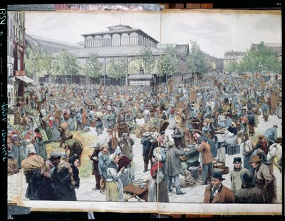 Pohled na Les Halles, 1885 od Felicien baron de Myrbach Rheinfeld