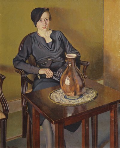 Žena s vázou, kolem roku 1929 (olej na plátně) od Feliu Elias Bracons