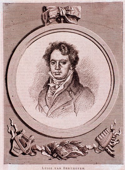 Portrét německého skladatele Ludwiga van Beethovena od Felix Auguste Clement