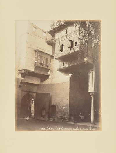 Káhira - Dvůr arabského domu ve staré Káhiře od Félix Bonfils