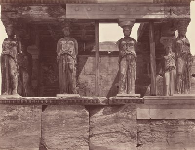Karyatidy chrámu Erechtheion - Athény od Félix Bonfils