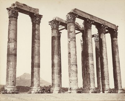 Olympeion, neboli chrám Dia Olympského, na Akropoli v Aténách od Félix Bonfils