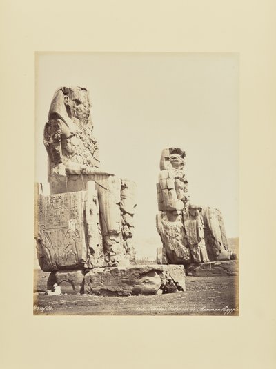 Théby. Memnonovy kolosy (Egypt) od Félix Bonfils