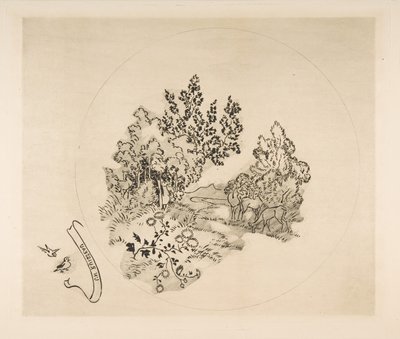 Dekorace na talíř: A Stream, 1870. od Felix Bracquemond