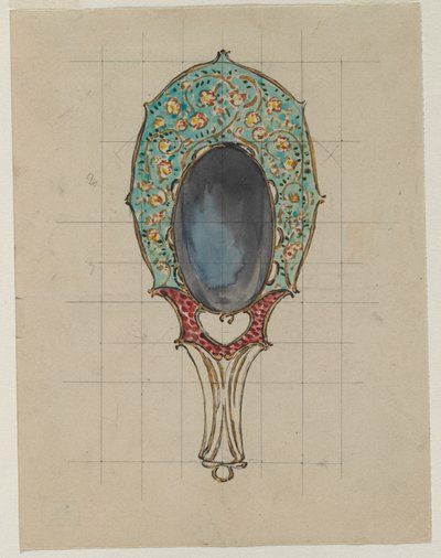 Design pro ruční zrcátko, c. 1900-1902. od Felix Bracquemond