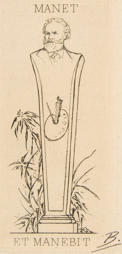 Ex-libris Manet, 1875. od Felix Bracquemond