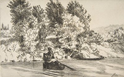 Rybář se sítí, 1868. od Felix Bracquemond