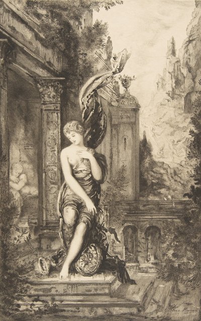 Muž, který honí štěstí a ten, kdo na ni čeká ve své posteli, 1886. od Felix Bracquemond