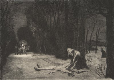 Smrt kapitána Matamore Fracasse, 1864. od Felix Bracquemond