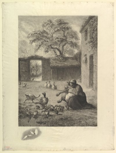 Jaro, po pastelu od Milleta, 1888. od Felix Bracquemond