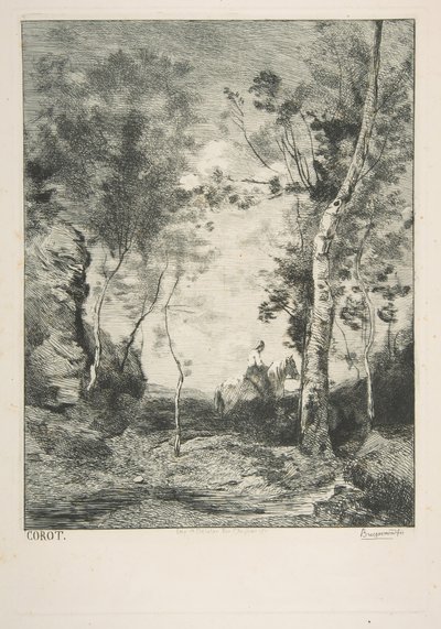 Bílý kůň, 1858. od Felix Bracquemond