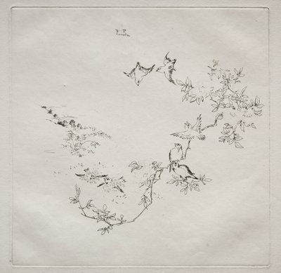 Pařížská služba (služba Haviland): Východ slunce (č. 12) od Felix Bracquemond