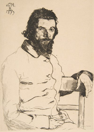 Portrét Charlese Meryona, 1853. od Felix Bracquemond