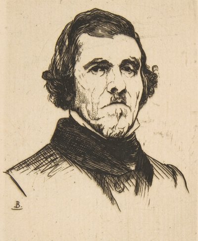 Portrét Eugena Delacroixe, 1863. od Felix Bracquemond