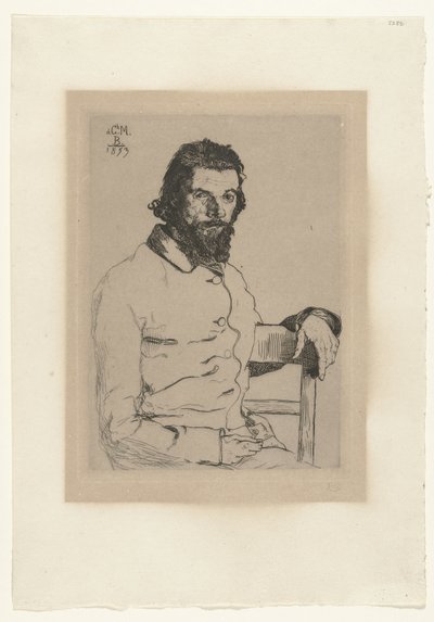 Portrét umělce Charlese Méryona od Felix Bracquemond