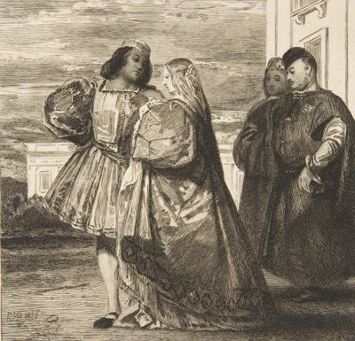 Benátská promenáda Benátská promenáda, 1863. od Felix Bracquemond