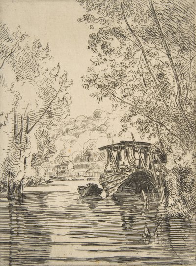 Barvířův člun Bas-Meudon, ca. 1868. od Felix Bracquemond