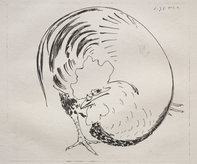 High-Fired Service: Rooster counterproof, c. 1860. od Felix Bracquemond