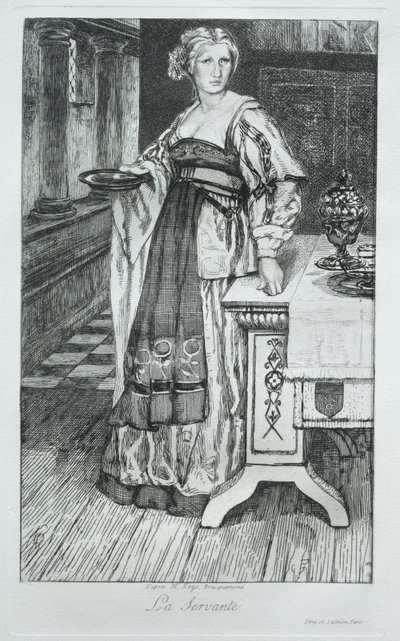 Služka, podle H. Leyse, 1868. od Felix Bracquemond