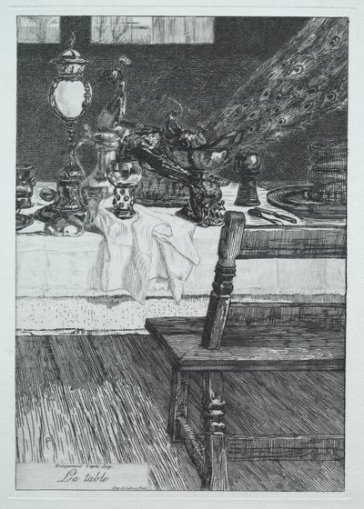 Stůl, podle H. Leyse, 1868. od Felix Bracquemond