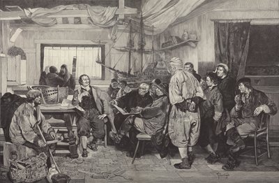 Petr Veliký se v roce 1697 učil umění stavby lodí v Holandsku (rytina) od Felix Cogen