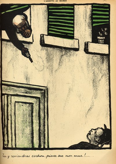 Buržoa střílela z okna na kolemjdoucího, z 