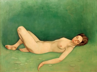 Koupající se spící (nahá žena ležící a spí) od Felix Edouard Vallotton