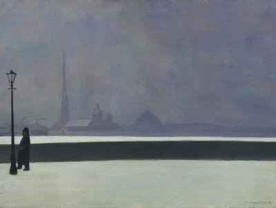 Newa, světlá mlhovina (La Néva, brume légère). 1913 od Felix Edouard Vallotton