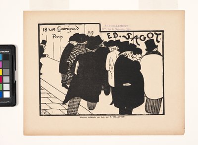 Ed Sagot--Lovers Of Prints (dřevěný tisk) od Felix Edouard Vallotton