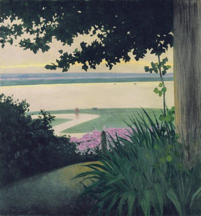 Honfleur a záliv Seiny, 1910 od Felix Edouard Vallotton