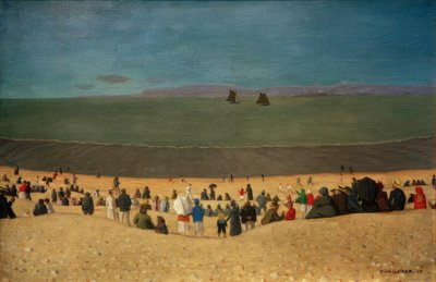 Pláž v Honfleuru od Felix Edouard Vallotton